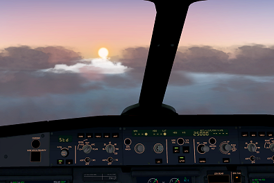 Early morning departure LRF 6626 from Granada to Palma - (c) Leslie Jarret in a JARDesign A320